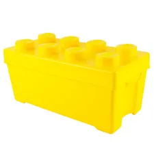 LEGO® Storage Box Yellow with Lid Stackable - Medium 8 Studs - NEW