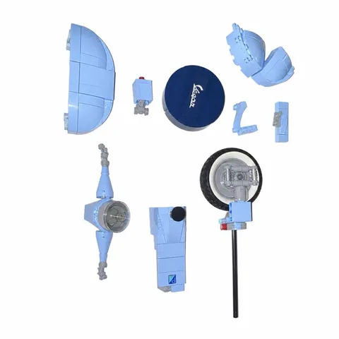 Genuine LEGO Icons 10298 Vespa 125 Replacement Part Lot Pastel Blue Wheel Helmet