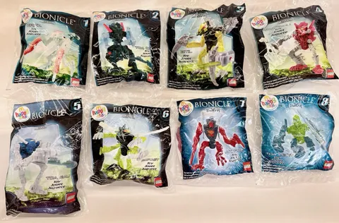 LEGO Bionicle Mistika 2008 McDonald’s Complete Set of 8 Sealed Happy Meal Toys