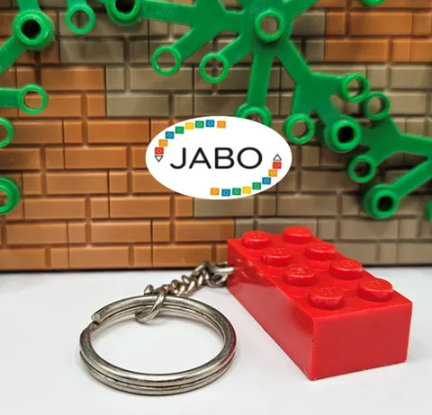 (S13/5/1) LEGO 2x4 Brick Red Key Cain Keychain Custom