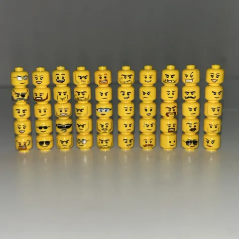 LEGO Minifigure Heads - Bulk Lot of 50