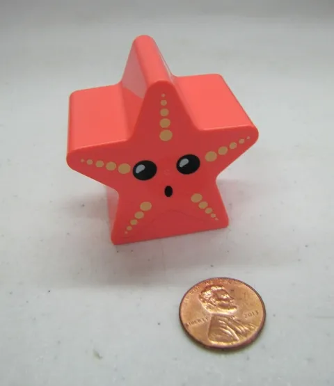 Lego Duplo STAR FISH w/ FACE Peach Coral Color Sea Creature Ocean STARFISH