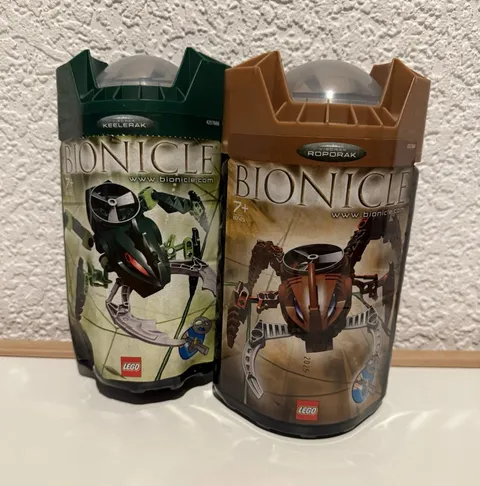 LEGO Bionicle 8745 8746 Visorak Roporak Keelerak New Sealed Canister Set Original Packaging