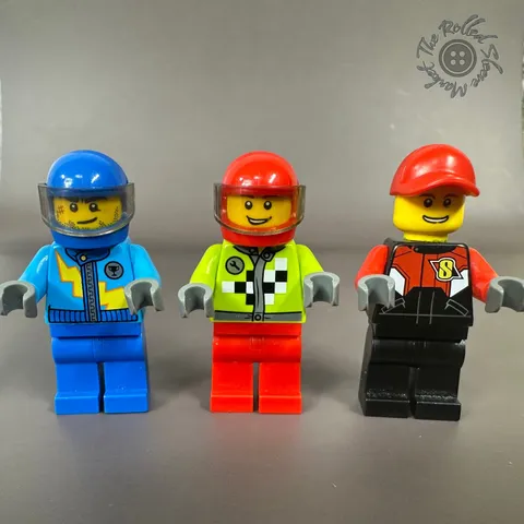 LEGO Minifigure Lot of 3 Racers rac055 rac054 rac057 Rally Race Drivers