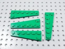 LEGO Lot of 4 Green 6x2 Wing Plates BM
