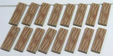 LEGO® 16x Flat Tile #36 Tan 1x3 Wood Effect Plank with 4 Nails Lot #73904
