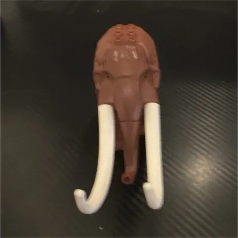 LEGO Brown Mammoth Animal Figure with White Tusks Plastic 1 Piece