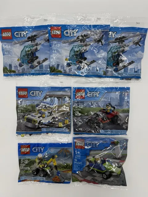 7x LEGO City SEALED Polybags (30351, 30352, 30354, 30350, 30640) NEW! RETIRED!