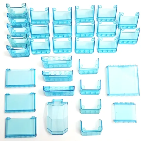 Lego Translucent Light Blue Parts Lot Trans Light Blue Canopy Windscreens Panels