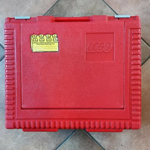 Vintage 1984 Lego Group Red Lego Carrying Case Original Label USA