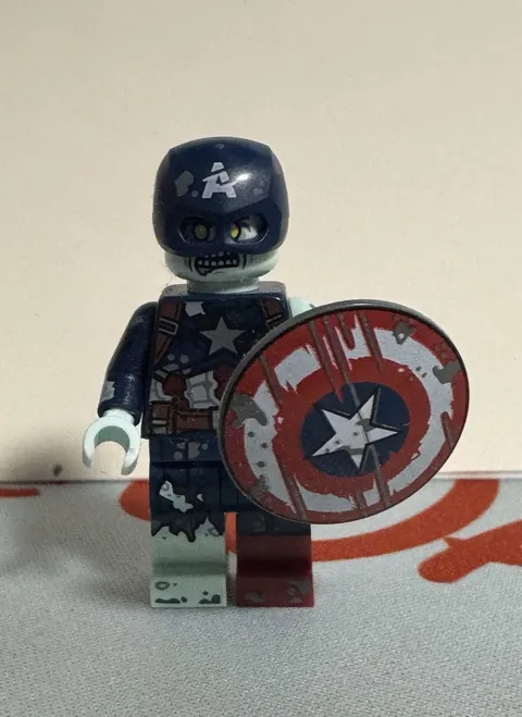 LEGO Marvel Zombie Captain America – Complete w/ Shield - Assembled -