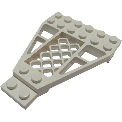 LEGO 5x White Wedge, Plate 8 x 6 x 2/3 with Grille inv.623