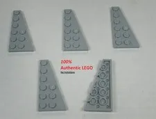 LEGO NEW 3x6 Light Bluish Grey Wing Right (5x) 4282786 Brick 54383
