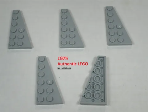 LEGO NEW 3x6 Light Bluish Grey Wing Right (5x) 4282786 Brick 54383