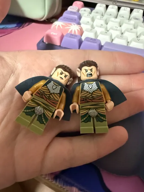 LEGO The Hobbit Elrond Minifigure LOR059 Genuine w/ Cape Dual Face LOTR