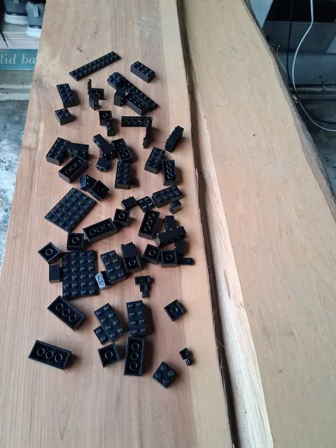VINTAGE LEGO PARTS BLACK-  PARTS FOR HOUSE BUILDING HOME 70'S- 80'S