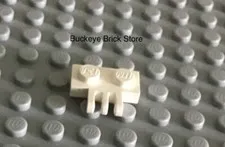 LEGO White HINGE PLATE 1 x 2 with 3 Fingers On Sides - Lot of 1