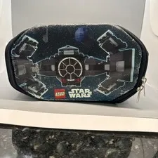 Lego Starwars Tie Fighter Zip Bin Storage Case Fold Out Play Mat 2011 Lucasfilm