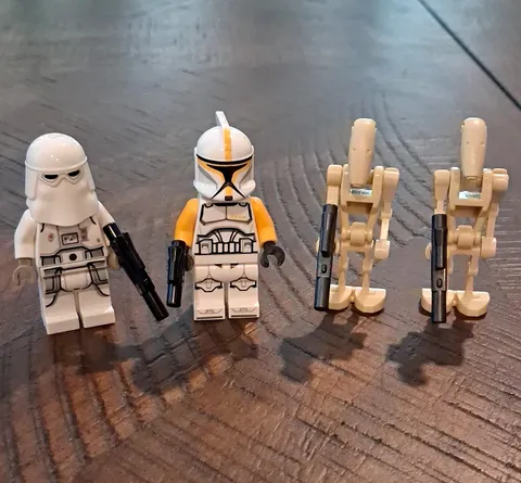Authentic LEGO Star Wars Clone Troopers & Battle Droids Minifigure Lot of 4