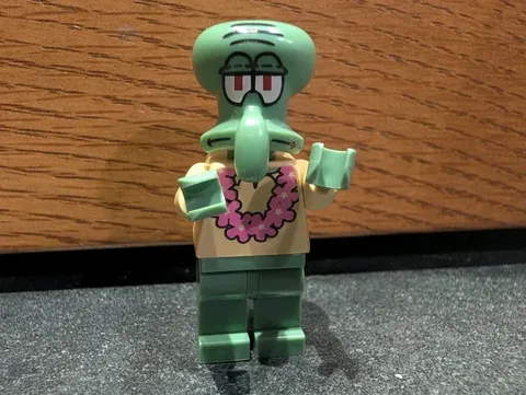 Spongebob Squarepant Sqidward Pink Lei 3818 LEGO® Minifigure Mini Figure