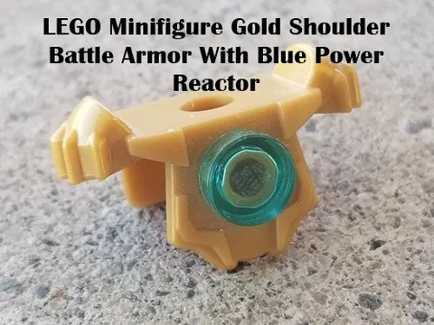 LEGO Minifigure Gold Shoulder Battle Armor With Blue Power Reactor