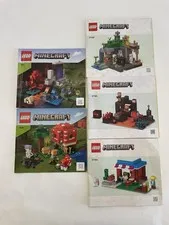 Lego Minecraft Manual Booklets Only 21172 21179 21189 21185 21184 Lot of 5