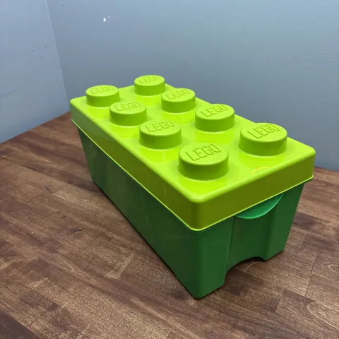LEGO Storage Brick Stackable Box 8 Stud Building Block Container 14x7x6 Green