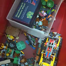 LEGO Bulk Lot Mixed Multicolor Plastic Bricks & Pieces with Box