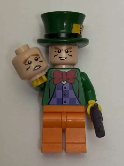 LEGO Batman 1 Mad Hatter Minifigure Pad Printed Torso and Faces DC Custom