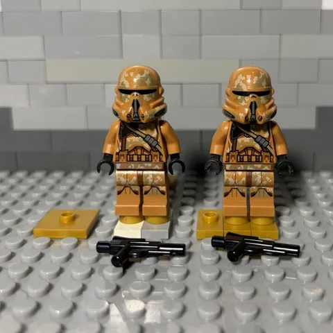 LEGO STAR WARS Geonosis Airborne Clone Trooper Lot of 2 Minifigures w/ Blasters