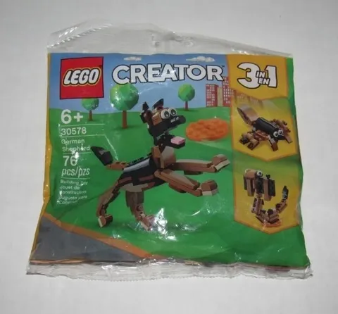NEW LEGO 30578 German Shepherd 3 In 1 ( 76 Pieces) Dog Spider Snake
