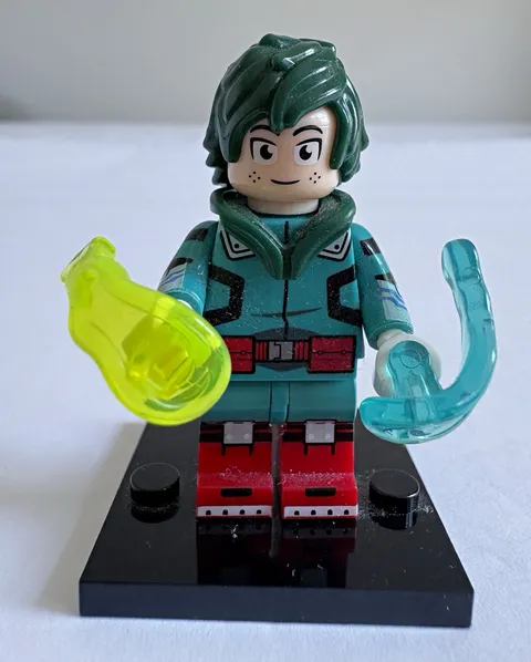 LEGO Minifigures Green-Haired Minifigure w/ Translucent Arms & Display Stand