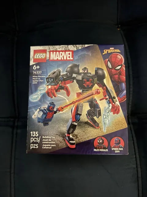 LEGO Marvel 76337 Miles Morales Mech vs Spider‑Man 2099 New & Free Shipping