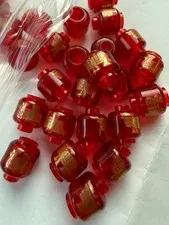 LEGO- NEW-#3626pb3347 -TRANS RED/ HEAD/GOLD OX/BULL PATTERN  SIDES-5 PIECES