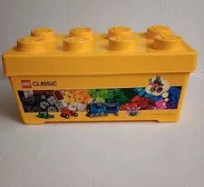 Lego Classic Storage Container With Lid 8 Stud Yellow Brick Plastic Empty