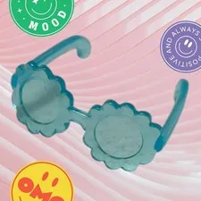Barbie Doll BLUE FLOWER Small Glasses Sunglasses Shades Ken Clone Bratz