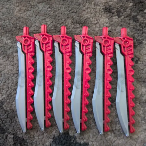LEGO MINDSTORMS EV3 31313 Sword Weapon 98586 HTF Saw Blade Rare Lot of 6 Pieces 