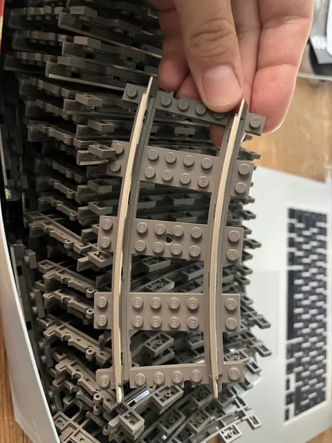 Lego 2867 1-01 9V Rail part curve x58
