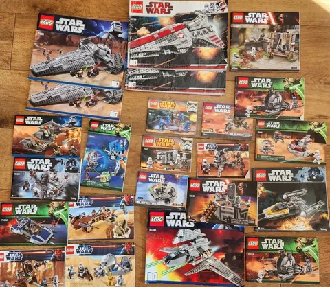 Huge Lot Lego Star Wars Instruction Booklets  Manuals Building Instructions Only