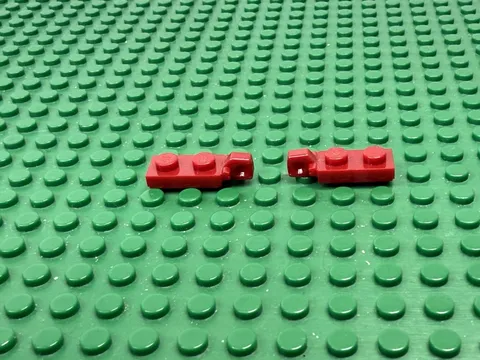2x LEGO Dark Red Hinge Plate 1 x 2 Locking 1 Finger on End 4884 4745 #44301a