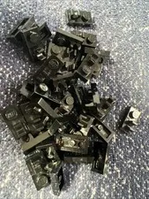 LEGO 92280 Black Plate, Modified 1x2 with Clip with Center Cut on Top 33 Pieces