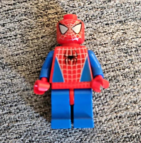 2002 Tobey Maguire LEGO Spider-Man Minifigure Red Blue Web Suit Super Heroes