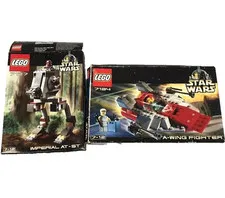 LEGO Star Wars Set 7127 Imperial AT-ST 7134 A-wing Fighter Episode VI 2000