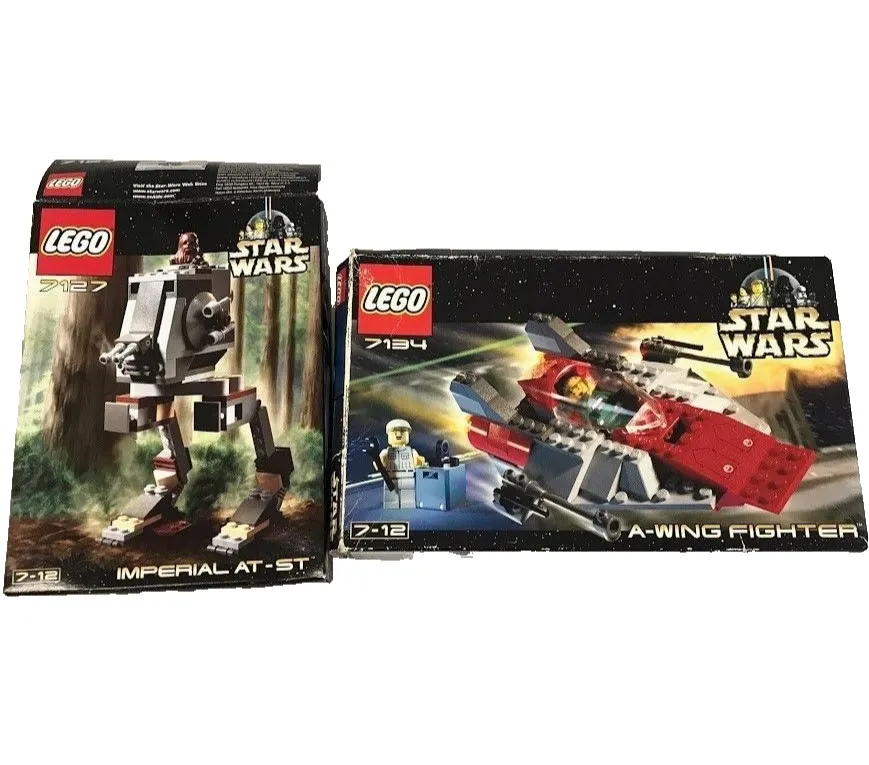 LEGO Star Wars Set 7127 Imperial AT-ST 7134 A-wing Fighter Episode VI 2000
