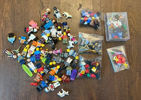 Lego Bulk Lot Minifgures Heads Helmets Weapons Torsos Accessories 100+