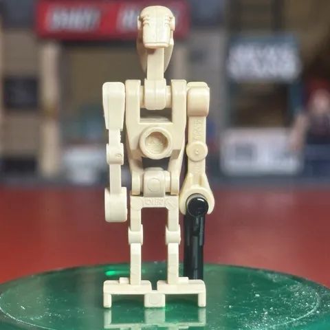 Lego Star Wars - Battle Droid Tan Straight Arms 75372 - sw0001d With Blaster.