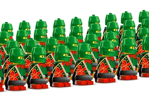 Lego Christmas Elf Knight Minifigure With Shield New From Set 41843 Rare Knight