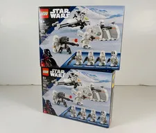 NEW TWO (2) LEGO Star Wars 75320 Snowtrooper Battle Packs  ** WELL PACKED **