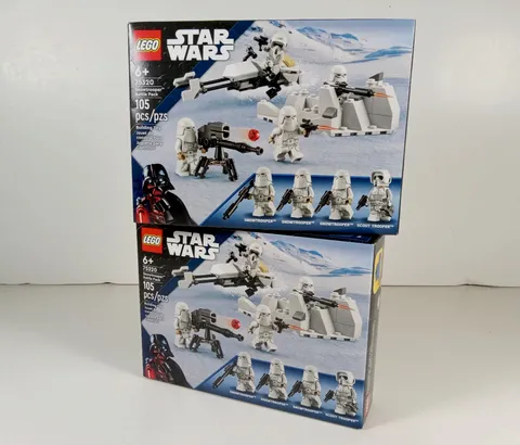 NEW TWO (2) LEGO Star Wars 75320 Snowtrooper Battle Packs  ** WELL PACKED **