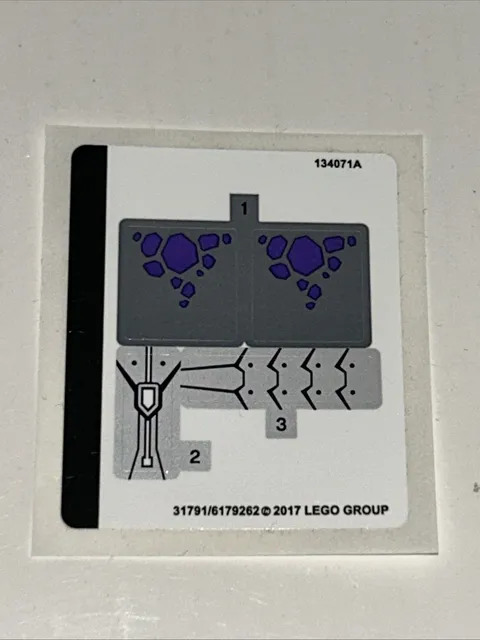 Lego New Sticker Sheet LANCE VS LIGHTNING 2017   #70359
